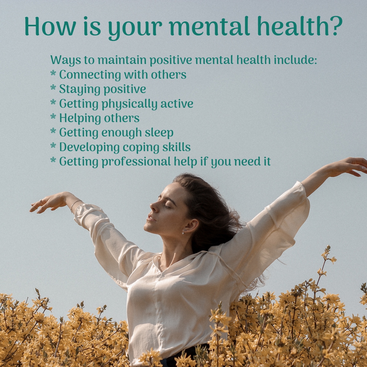 mental health is a state of well being in which the individual